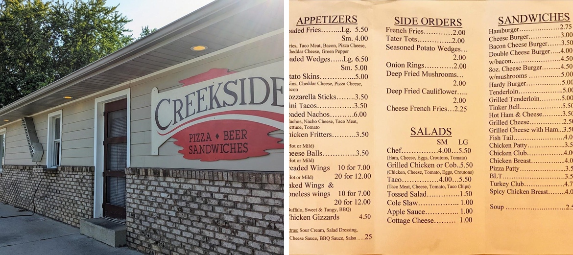 Creek-Side Drive 'n' Go Menu